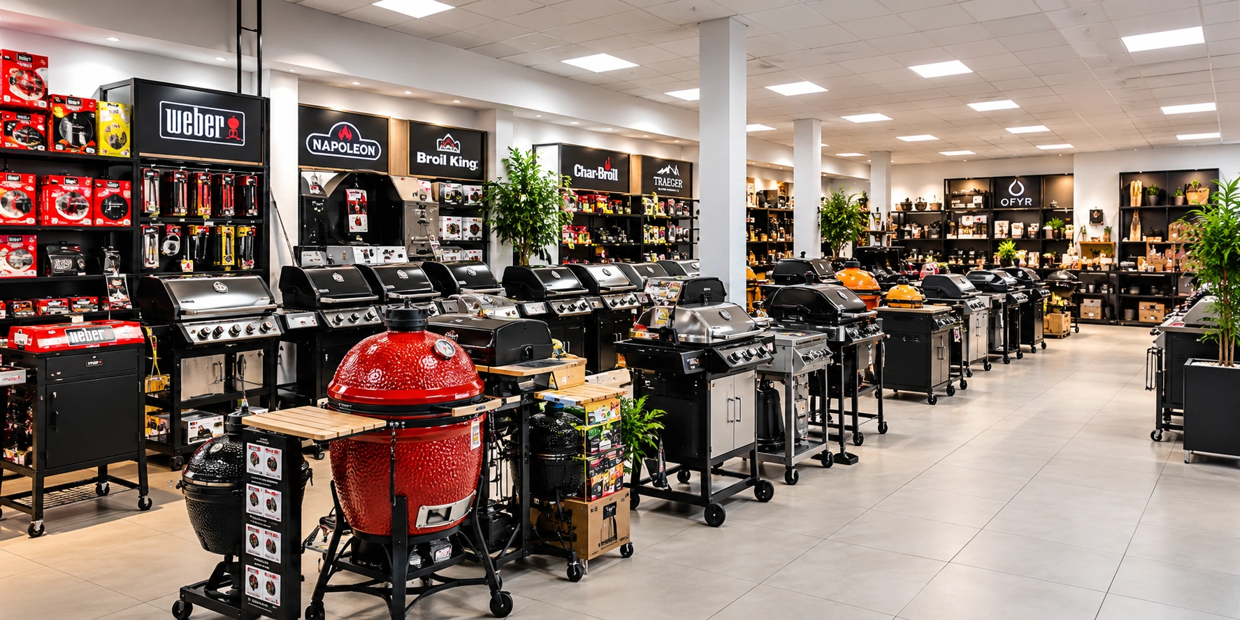 Большой выбор грилей и аксессуаров в магазине Grill116 в Казани