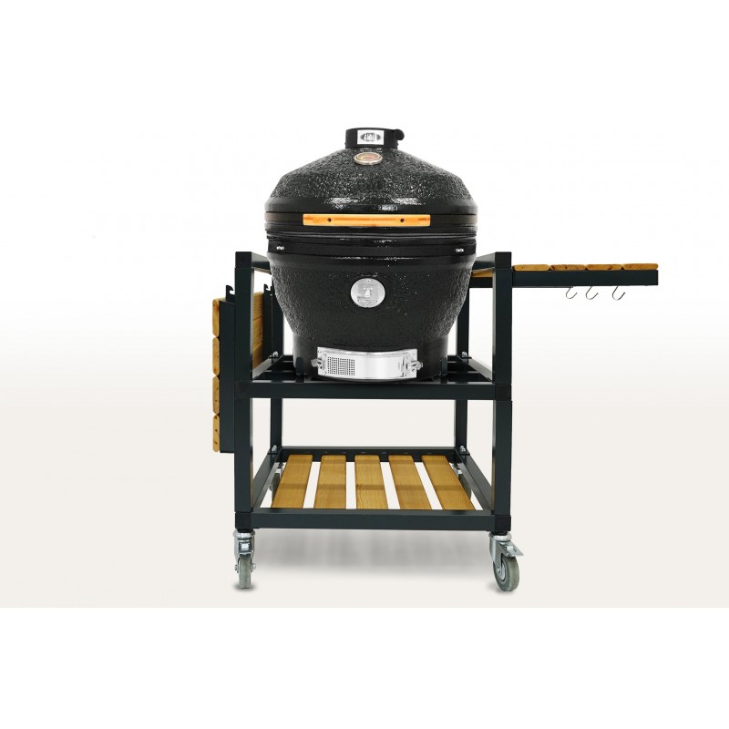 Керамический гриль-барбекю Start Grill CFG Chef черный 61 см/24 дюйма в комплекте с модулем для гриля со столиками